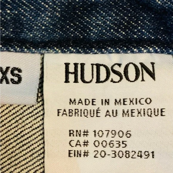 Hudson Jeans The Classic Rose Embroidered Denim Jacket Size XS! - Picture 9 of 12